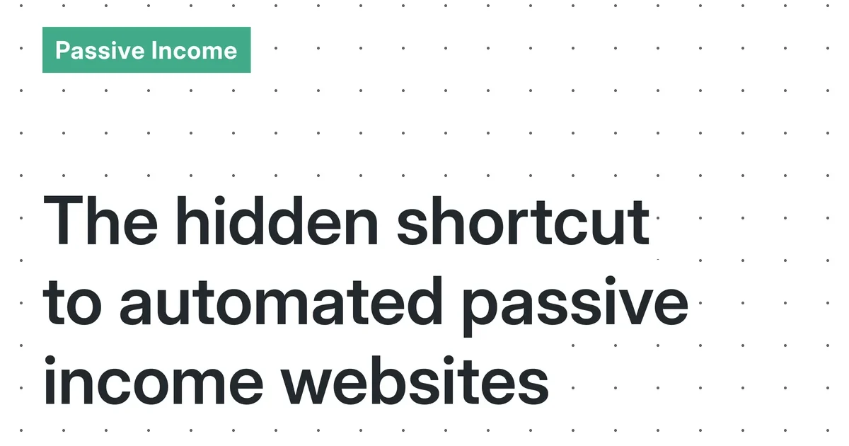 Automated Niche Websites: A Realistic Guide to Building Sustainable Passive Income