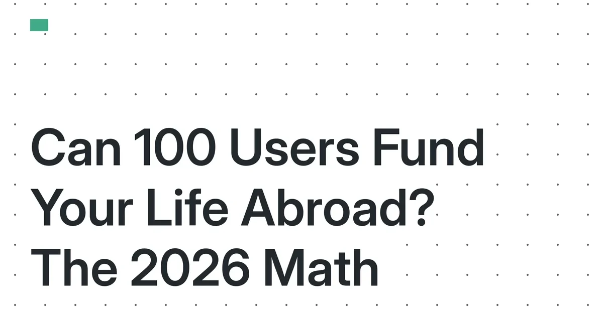 The 2026 Expat Micro-SaaS: Can 100 Users Fund a Comfortable Life in Portugal, Thailand, or Mexico?