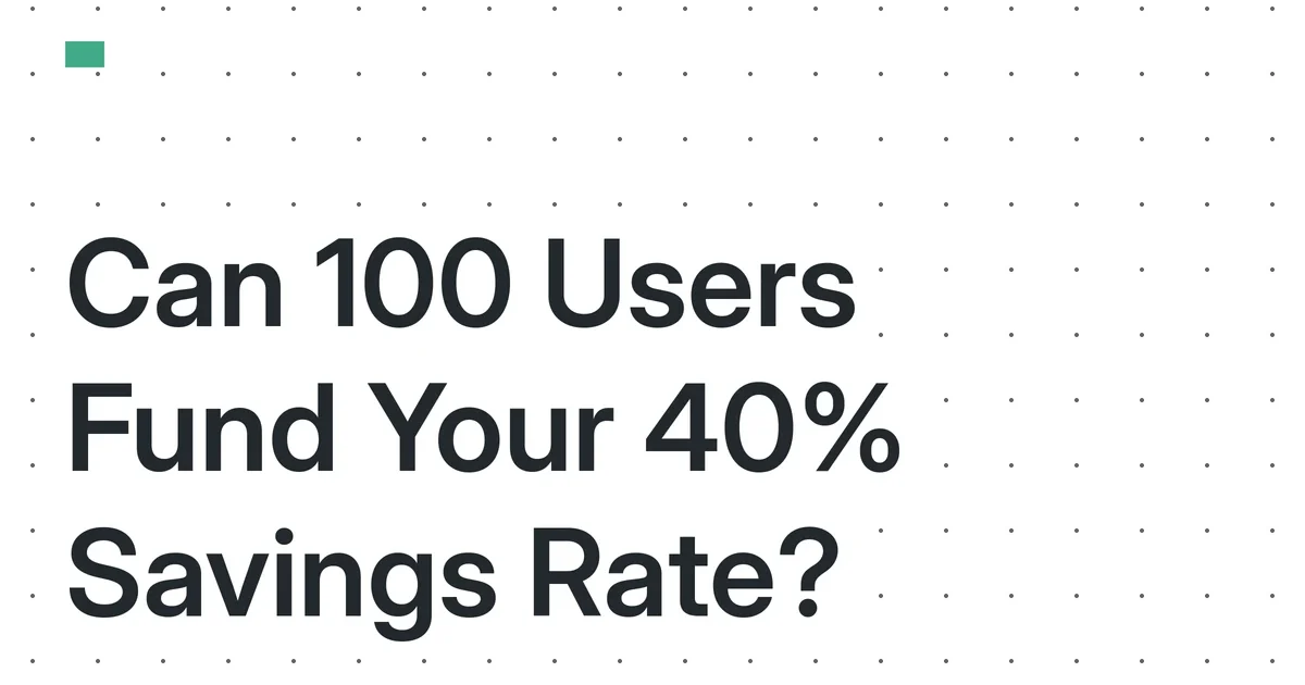 The 2026 FIRE-Founder Equation: Can a 100-User Micro-SaaS Fund Your Business and a 40%+ Personal Savings Rate?