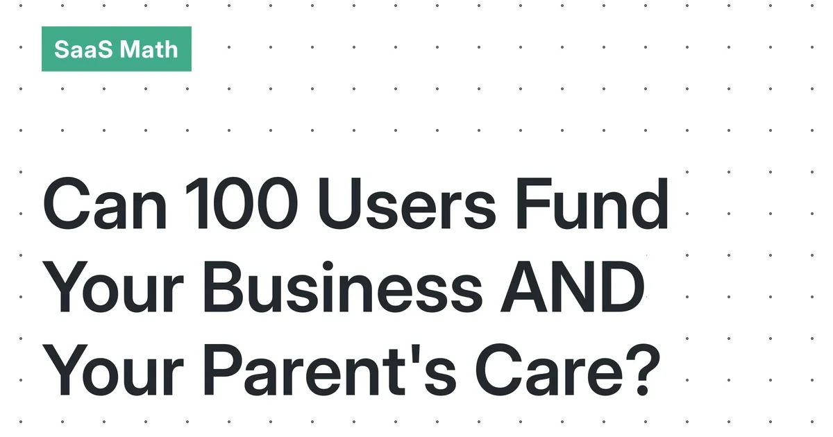 The 2026 Senior Care Micro-SaaS: Can 100 Users Fund Your Business and a Parent’s In-Home Care Facility?