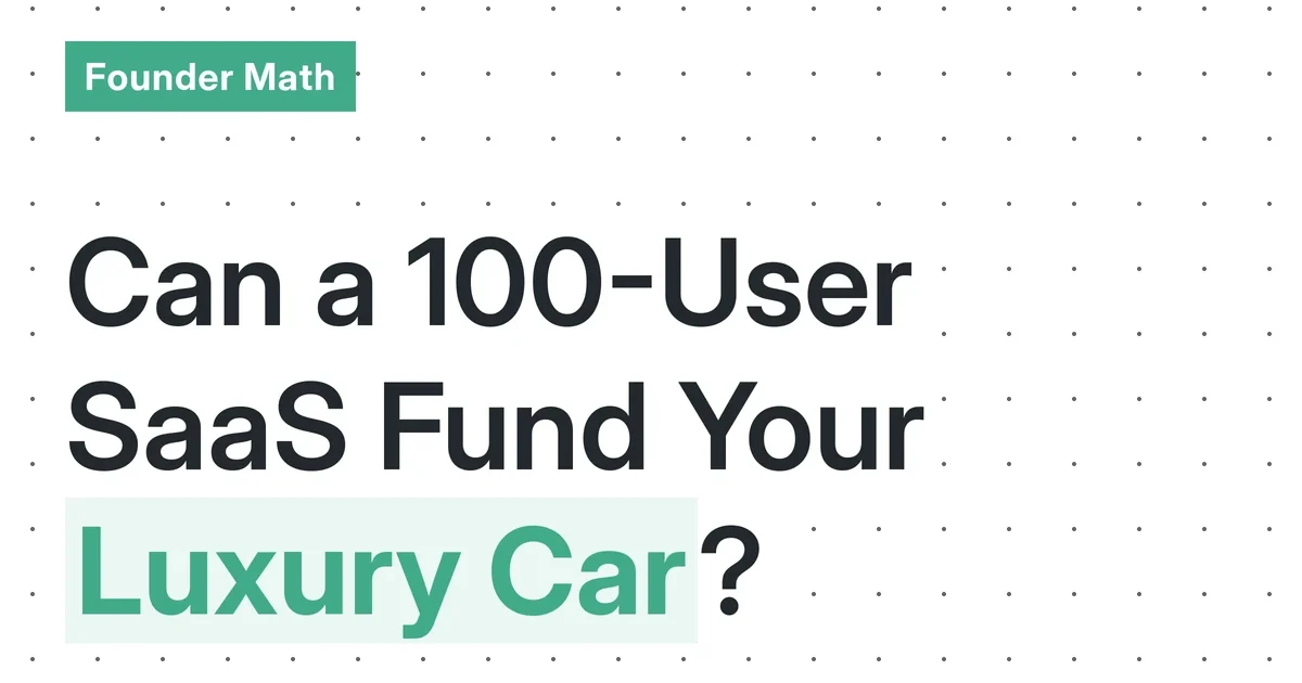 The 2026 Lifestyle-Funder Micro-SaaS: Can 100 Users Pay for a Major, Discretionary Upgrade?
