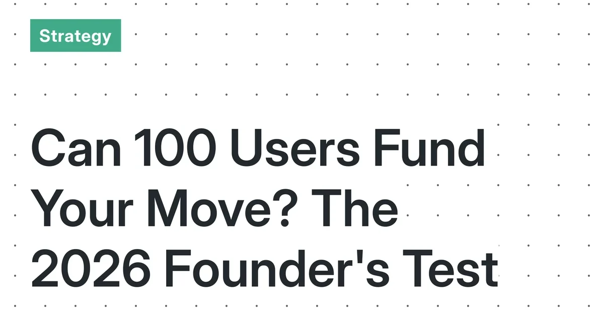 The 2026 Micro-SaaS Founder’s Geographic Arbitrage Test: Can 100 Users Fund a Business and a Strategic Relocation?