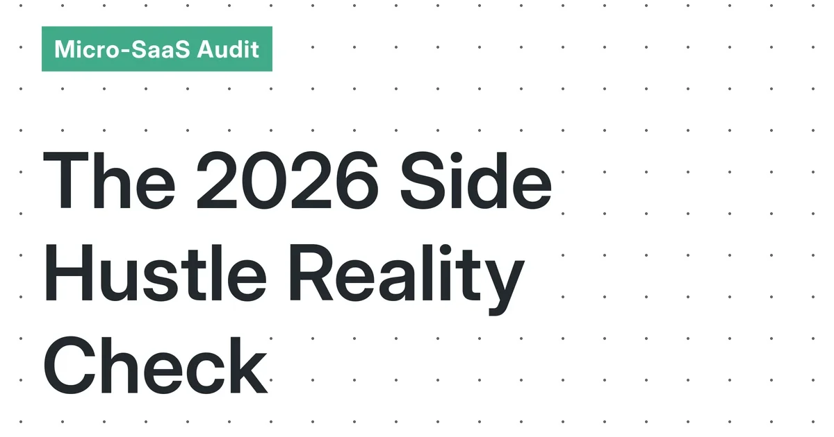 The 100-User Micro-SaaS as a Side Hustle in 2026: A Financial and Time Audit for the Employed