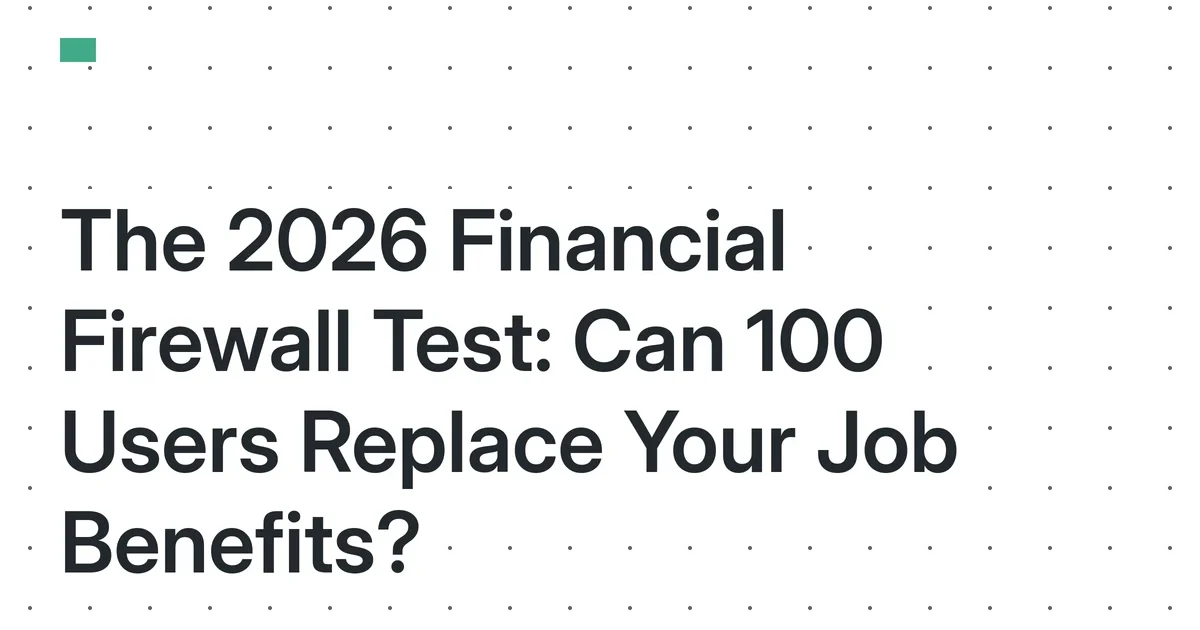 The 2026 Financial Firewall Test: Can a 100-User Micro-SaaS Replace Your Corporate Benefits Package?