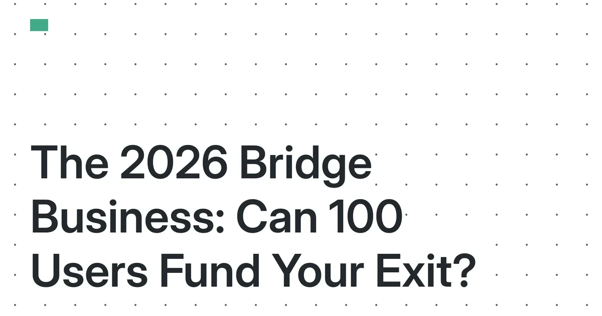 The 2026 Micro-SaaS Bridge Business: Can 100 Users Fund Your Exit from a High-Stress Career?