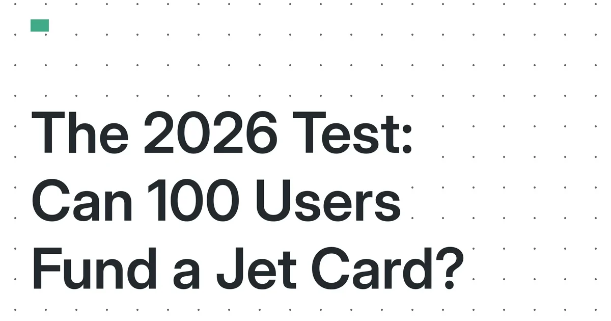 The 2026 Private Aviation Micro-SaaS Test: Can 100 Users Fund a Solo Founder’s Jet Card Membership?